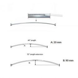 SRA0001 Curved Shower Rods, 44" ~72".
