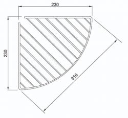 BKS0001 Stainless Corner Basket