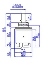 CAP0021 Ceramic Cartridge 32mm OD