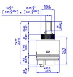 CAP0052Ceramic Cartridge  Ø40mm OD
