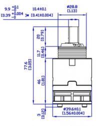 CAP0069  Pressure Balance Cartridge  Ø40mm OD