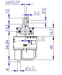 CAP0072  Pressure Balance Cartridge Ø45mm OD